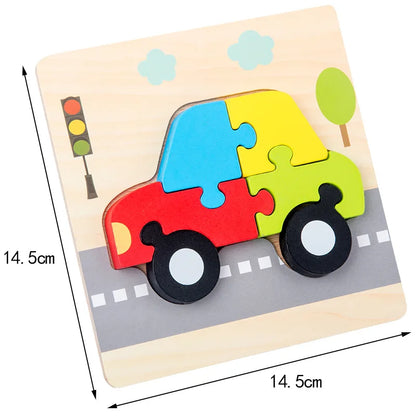 High Quality 3D Wooden Puzzle Baby Cartoon